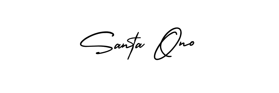 How to Draw Santa Ono signature style? AmerikaSignatureDemo-Regular is a latest design signature styles for name Santa Ono. Santa Ono signature style 3 images and pictures png