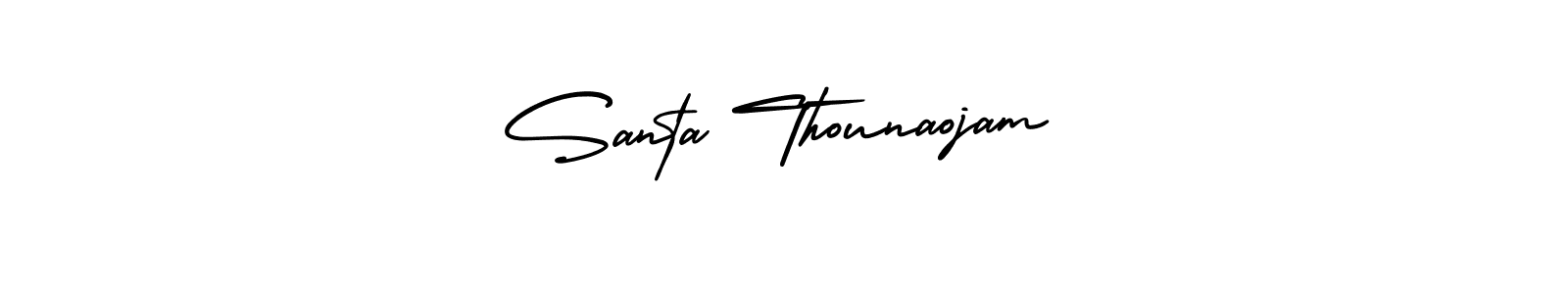 Make a short Santa Thounaojam signature style. Manage your documents anywhere anytime using AmerikaSignatureDemo-Regular. Create and add eSignatures, submit forms, share and send files easily. Santa Thounaojam signature style 3 images and pictures png