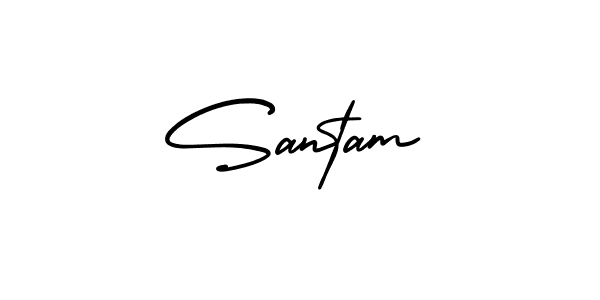 Also we have Santam name is the best signature style. Create professional handwritten signature collection using AmerikaSignatureDemo-Regular autograph style. Santam signature style 3 images and pictures png