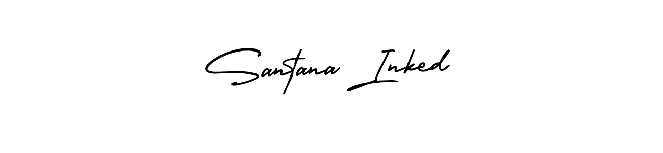 Santana Inked stylish signature style. Best Handwritten Sign (AmerikaSignatureDemo-Regular) for my name. Handwritten Signature Collection Ideas for my name Santana Inked. Santana Inked signature style 3 images and pictures png