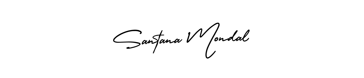 Use a signature maker to create a handwritten signature online. With this signature software, you can design (AmerikaSignatureDemo-Regular) your own signature for name Santana Mondal. Santana Mondal signature style 3 images and pictures png