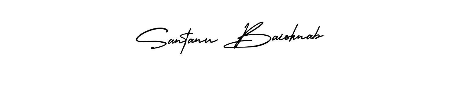 Create a beautiful signature design for name Santanu Baishnab. With this signature (AmerikaSignatureDemo-Regular) fonts, you can make a handwritten signature for free. Santanu Baishnab signature style 3 images and pictures png