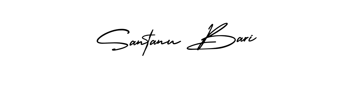 Use a signature maker to create a handwritten signature online. With this signature software, you can design (AmerikaSignatureDemo-Regular) your own signature for name Santanu Bari. Santanu Bari signature style 3 images and pictures png