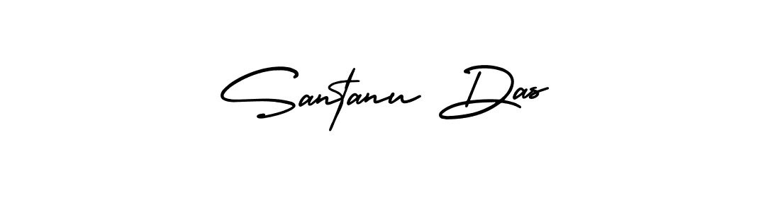 Santanu Das stylish signature style. Best Handwritten Sign (AmerikaSignatureDemo-Regular) for my name. Handwritten Signature Collection Ideas for my name Santanu Das. Santanu Das signature style 3 images and pictures png