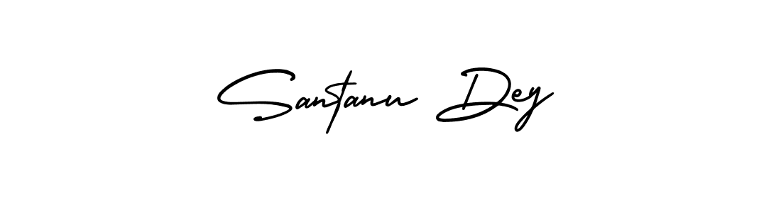 You should practise on your own different ways (AmerikaSignatureDemo-Regular) to write your name (Santanu Dey) in signature. don't let someone else do it for you. Santanu Dey signature style 3 images and pictures png