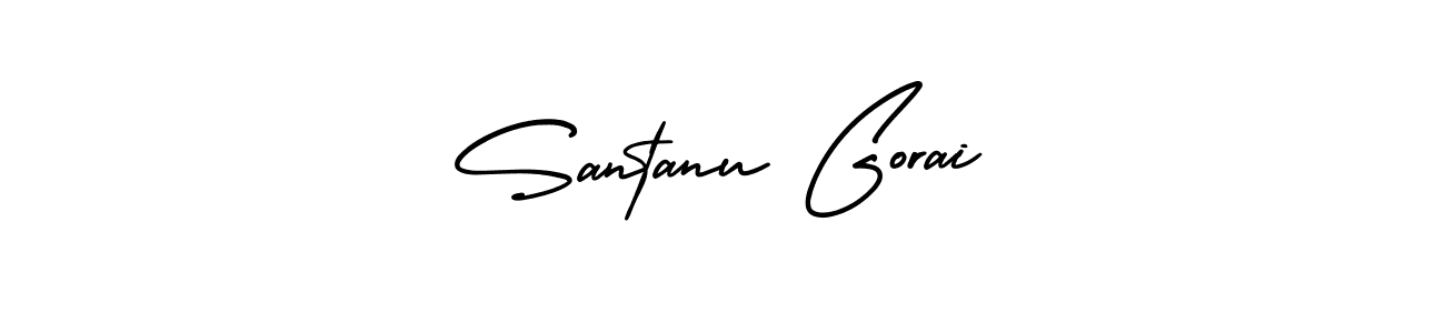 This is the best signature style for the Santanu Gorai name. Also you like these signature font (AmerikaSignatureDemo-Regular). Mix name signature. Santanu Gorai signature style 3 images and pictures png
