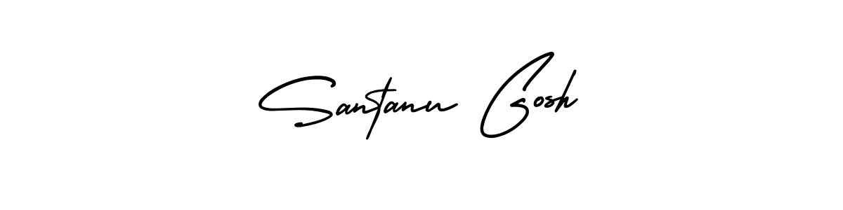 Santanu Gosh stylish signature style. Best Handwritten Sign (AmerikaSignatureDemo-Regular) for my name. Handwritten Signature Collection Ideas for my name Santanu Gosh. Santanu Gosh signature style 3 images and pictures png