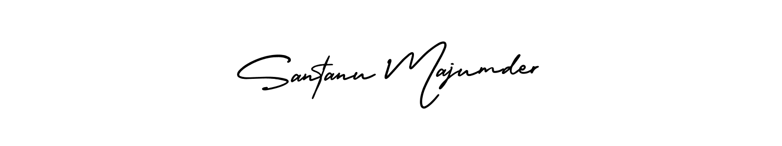 The best way (AmerikaSignatureDemo-Regular) to make a short signature is to pick only two or three words in your name. The name Santanu Majumder include a total of six letters. For converting this name. Santanu Majumder signature style 3 images and pictures png