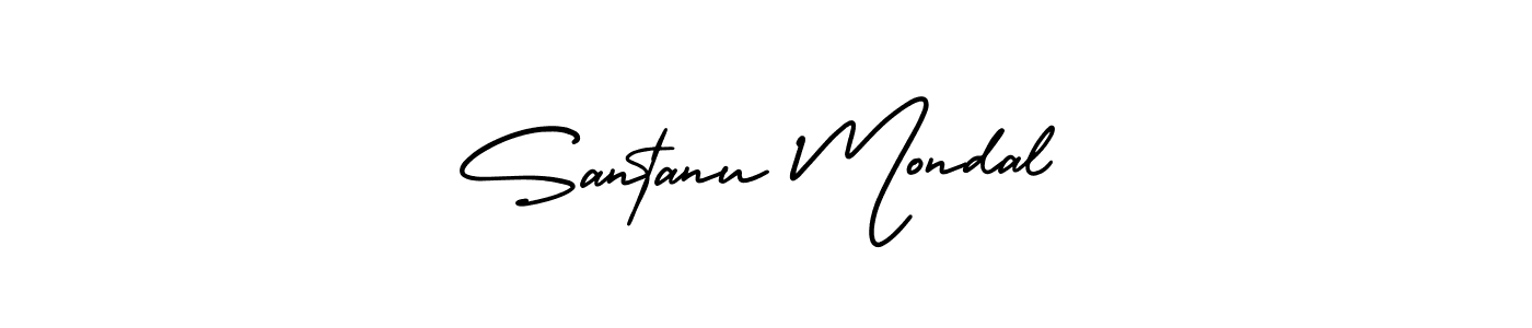 Create a beautiful signature design for name Santanu Mondal. With this signature (AmerikaSignatureDemo-Regular) fonts, you can make a handwritten signature for free. Santanu Mondal signature style 3 images and pictures png