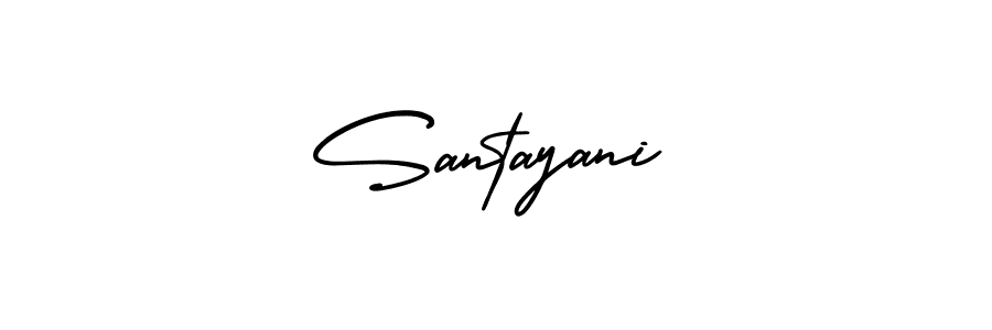 How to make Santayani name signature. Use AmerikaSignatureDemo-Regular style for creating short signs online. This is the latest handwritten sign. Santayani signature style 3 images and pictures png