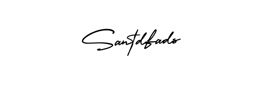 How to make Santdfads name signature. Use AmerikaSignatureDemo-Regular style for creating short signs online. This is the latest handwritten sign. Santdfads signature style 3 images and pictures png