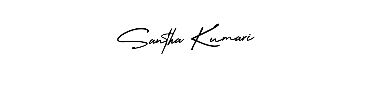 This is the best signature style for the Santha Kumari name. Also you like these signature font (AmerikaSignatureDemo-Regular). Mix name signature. Santha Kumari signature style 3 images and pictures png