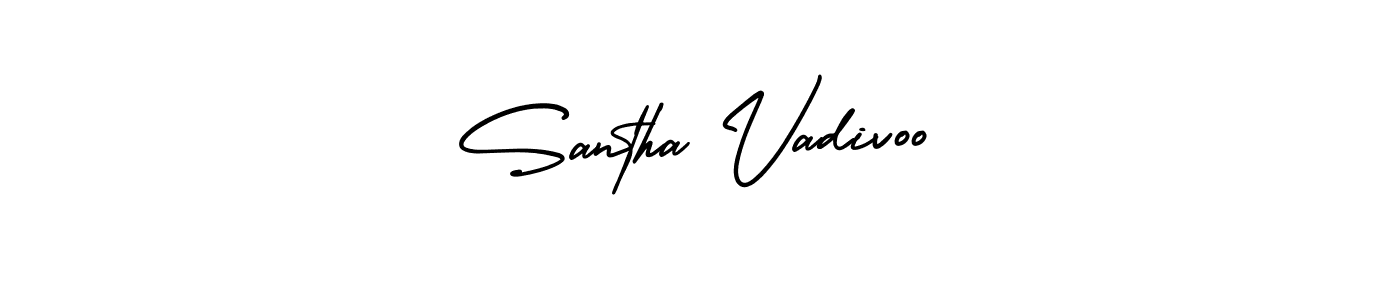 Santha Vadivoo stylish signature style. Best Handwritten Sign (AmerikaSignatureDemo-Regular) for my name. Handwritten Signature Collection Ideas for my name Santha Vadivoo. Santha Vadivoo signature style 3 images and pictures png