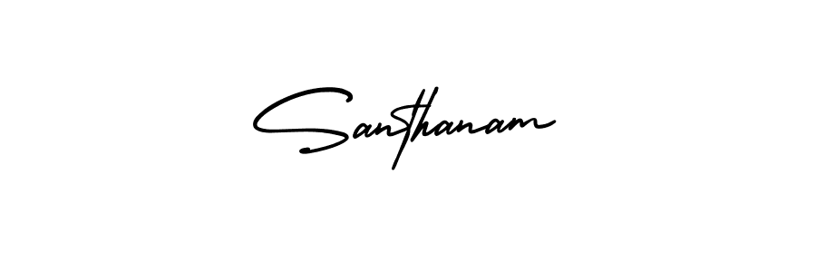 Create a beautiful signature design for name Santhanam. With this signature (AmerikaSignatureDemo-Regular) fonts, you can make a handwritten signature for free. Santhanam signature style 3 images and pictures png