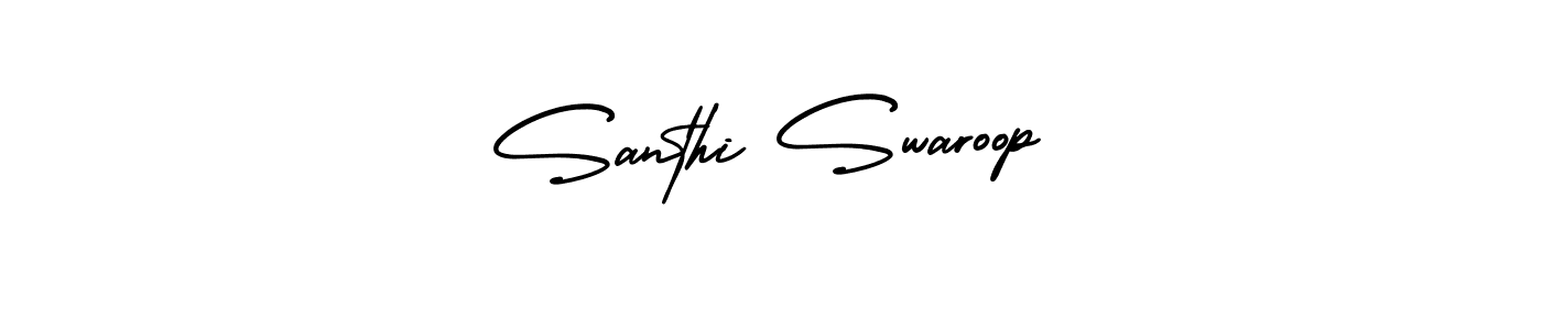 Santhi Swaroop stylish signature style. Best Handwritten Sign (AmerikaSignatureDemo-Regular) for my name. Handwritten Signature Collection Ideas for my name Santhi Swaroop. Santhi Swaroop signature style 3 images and pictures png