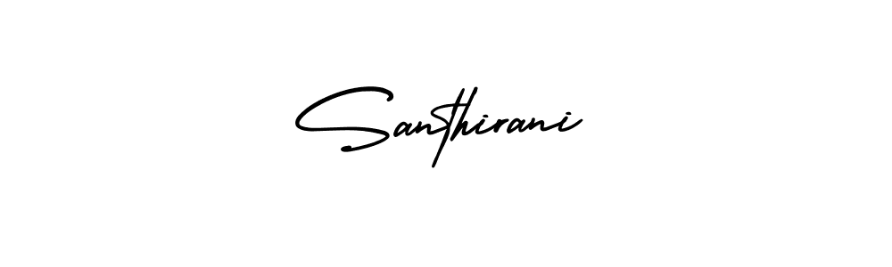 How to make Santhirani signature? AmerikaSignatureDemo-Regular is a professional autograph style. Create handwritten signature for Santhirani name. Santhirani signature style 3 images and pictures png