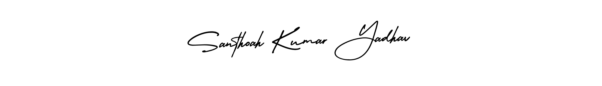 How to make Santhoah Kumar Yadhav name signature. Use AmerikaSignatureDemo-Regular style for creating short signs online. This is the latest handwritten sign. Santhoah Kumar Yadhav signature style 3 images and pictures png