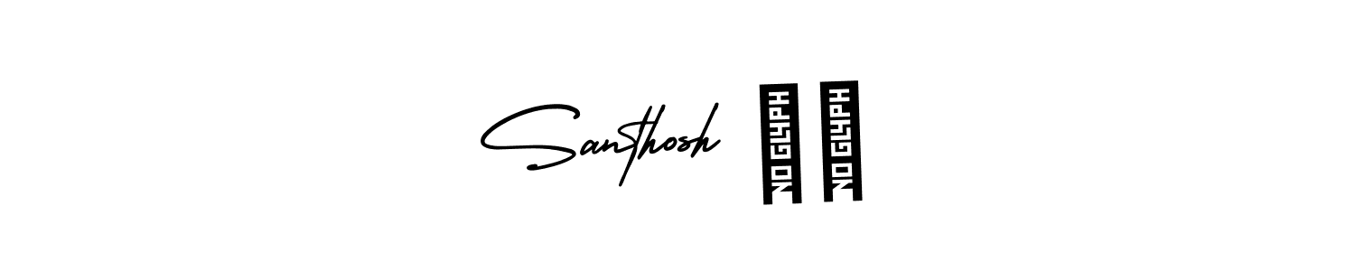 It looks lik you need a new signature style for name Santhosh ❤️. Design unique handwritten (AmerikaSignatureDemo-Regular) signature with our free signature maker in just a few clicks. Santhosh ❤️ signature style 3 images and pictures png
