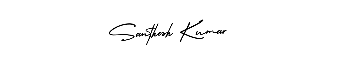 Make a beautiful signature design for name Santhosh Kumar. With this signature (AmerikaSignatureDemo-Regular) style, you can create a handwritten signature for free. Santhosh Kumar signature style 3 images and pictures png