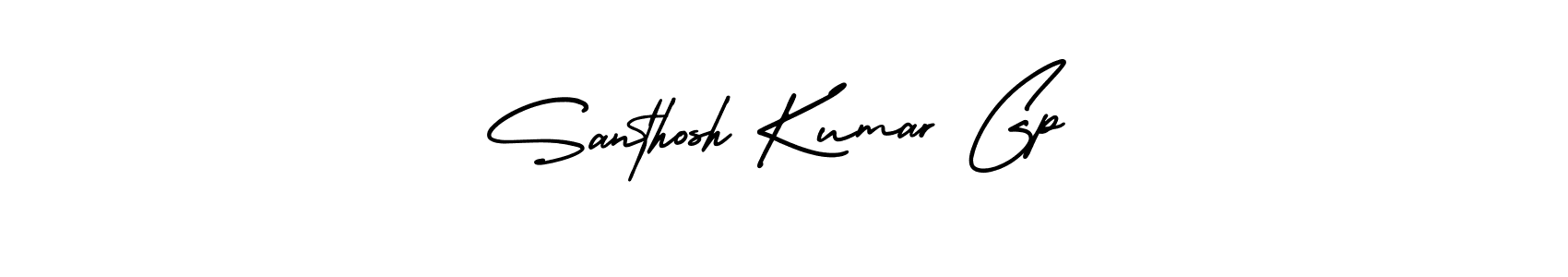 This is the best signature style for the Santhosh Kumar Gp name. Also you like these signature font (AmerikaSignatureDemo-Regular). Mix name signature. Santhosh Kumar Gp signature style 3 images and pictures png