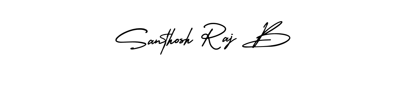 Create a beautiful signature design for name Santhosh Raj B. With this signature (AmerikaSignatureDemo-Regular) fonts, you can make a handwritten signature for free. Santhosh Raj B signature style 3 images and pictures png