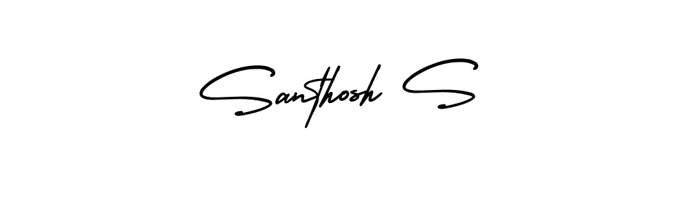 Similarly AmerikaSignatureDemo-Regular is the best handwritten signature design. Signature creator online .You can use it as an online autograph creator for name Santhosh S. Santhosh S signature style 3 images and pictures png