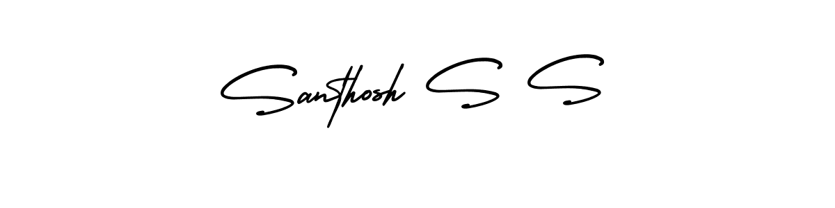 Make a short Santhosh S S signature style. Manage your documents anywhere anytime using AmerikaSignatureDemo-Regular. Create and add eSignatures, submit forms, share and send files easily. Santhosh S S signature style 3 images and pictures png