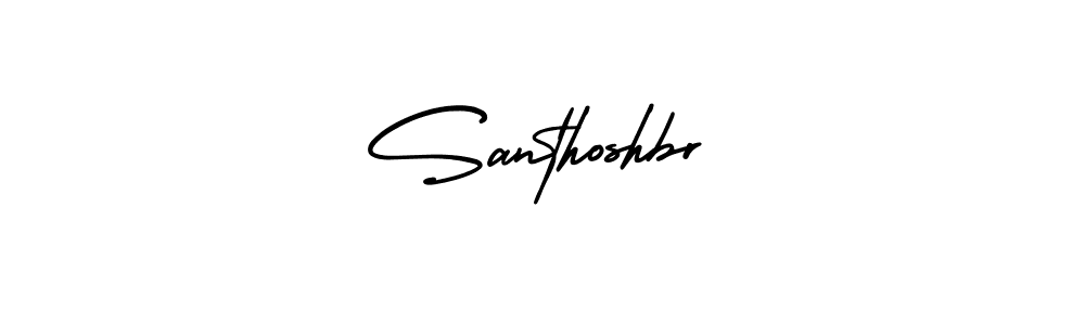 Use a signature maker to create a handwritten signature online. With this signature software, you can design (AmerikaSignatureDemo-Regular) your own signature for name Santhoshbr. Santhoshbr signature style 3 images and pictures png