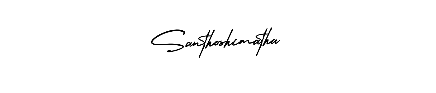 How to make Santhoshimatha name signature. Use AmerikaSignatureDemo-Regular style for creating short signs online. This is the latest handwritten sign. Santhoshimatha signature style 3 images and pictures png