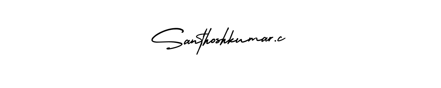 Santhoshkumar.c stylish signature style. Best Handwritten Sign (AmerikaSignatureDemo-Regular) for my name. Handwritten Signature Collection Ideas for my name Santhoshkumar.c. Santhoshkumar.c signature style 3 images and pictures png