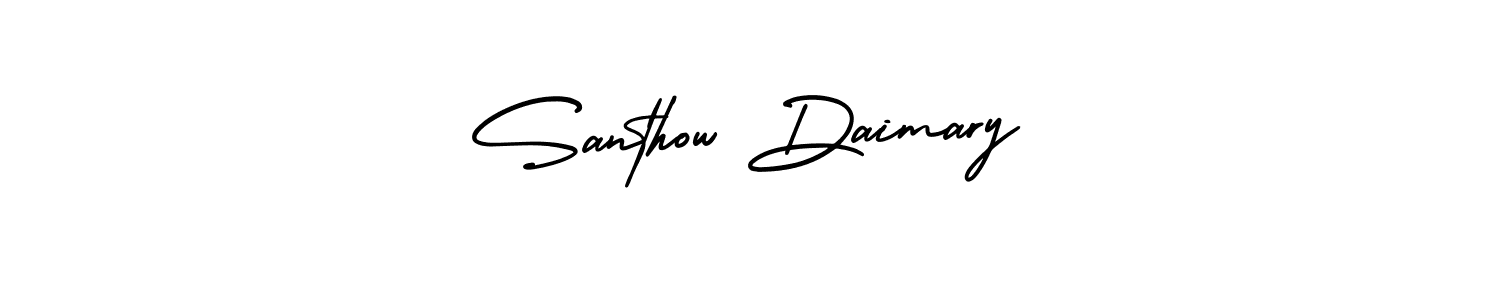 How to Draw Santhow Daimary signature style? AmerikaSignatureDemo-Regular is a latest design signature styles for name Santhow Daimary. Santhow Daimary signature style 3 images and pictures png