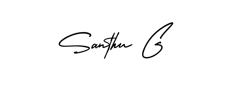 Also we have Santhu G name is the best signature style. Create professional handwritten signature collection using AmerikaSignatureDemo-Regular autograph style. Santhu G signature style 3 images and pictures png