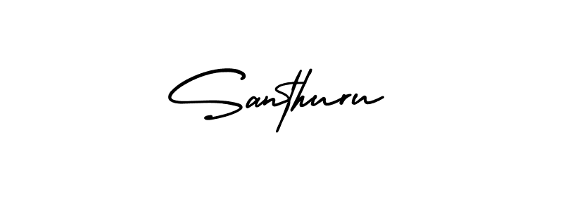 Create a beautiful signature design for name Santhuru. With this signature (AmerikaSignatureDemo-Regular) fonts, you can make a handwritten signature for free. Santhuru signature style 3 images and pictures png