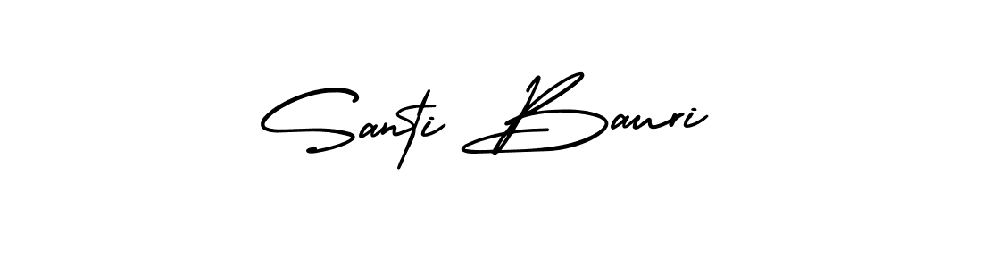 Santi Bauri stylish signature style. Best Handwritten Sign (AmerikaSignatureDemo-Regular) for my name. Handwritten Signature Collection Ideas for my name Santi Bauri. Santi Bauri signature style 3 images and pictures png