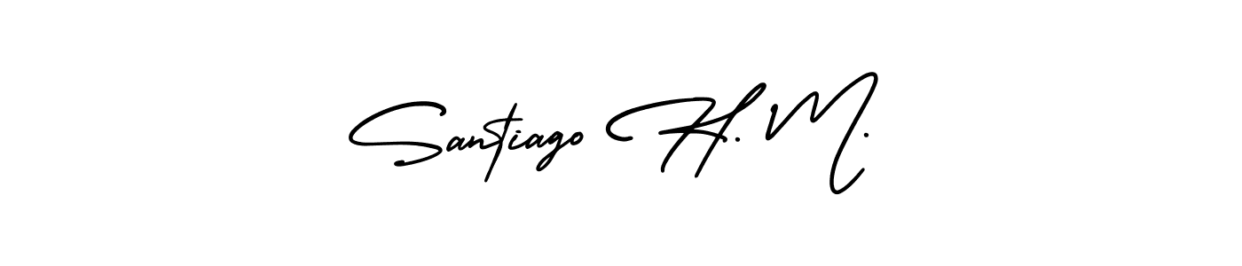 Also we have Santiago H. M. name is the best signature style. Create professional handwritten signature collection using AmerikaSignatureDemo-Regular autograph style. Santiago H. M. signature style 3 images and pictures png