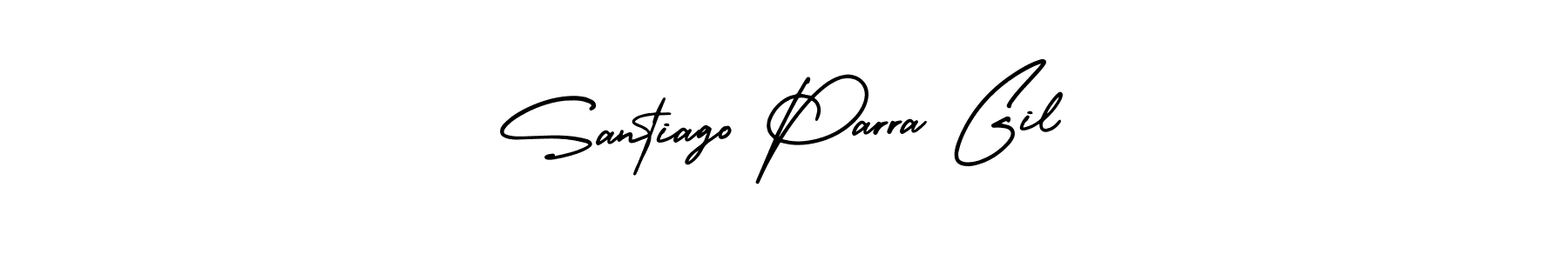 The best way (AmerikaSignatureDemo-Regular) to make a short signature is to pick only two or three words in your name. The name Santiago Parra Gil include a total of six letters. For converting this name. Santiago Parra Gil signature style 3 images and pictures png