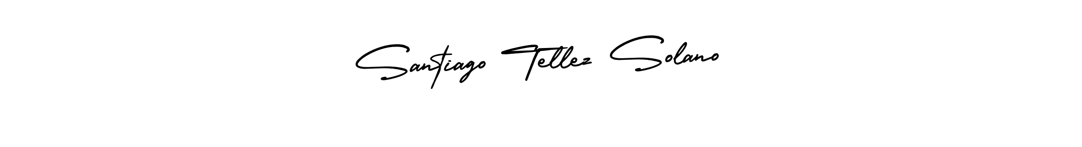 Check out images of Autograph of Santiago Tellez Solano name. Actor Santiago Tellez Solano Signature Style. AmerikaSignatureDemo-Regular is a professional sign style online. Santiago Tellez Solano signature style 3 images and pictures png