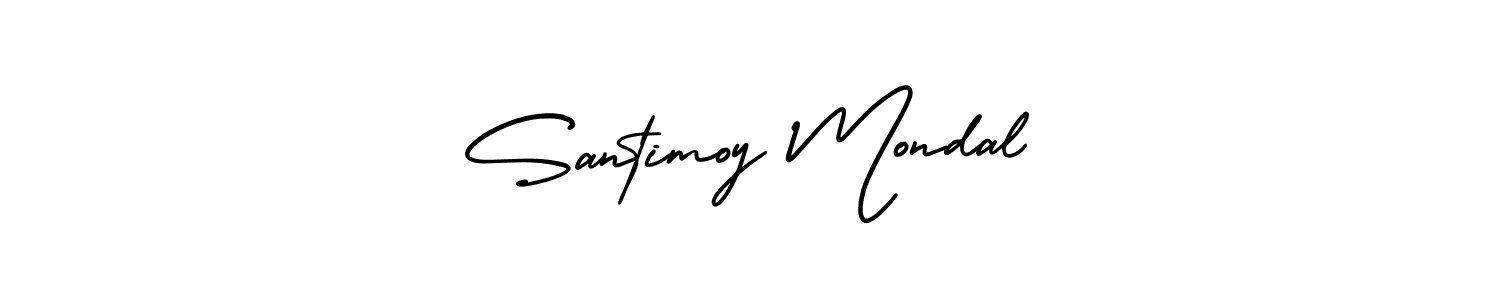 Create a beautiful signature design for name Santimoy Mondal. With this signature (AmerikaSignatureDemo-Regular) fonts, you can make a handwritten signature for free. Santimoy Mondal signature style 3 images and pictures png