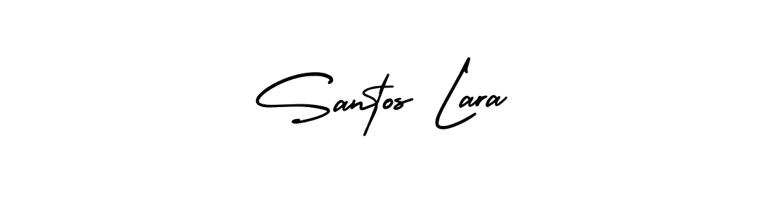 AmerikaSignatureDemo-Regular is a professional signature style that is perfect for those who want to add a touch of class to their signature. It is also a great choice for those who want to make their signature more unique. Get Santos Lara name to fancy signature for free. Santos Lara signature style 3 images and pictures png