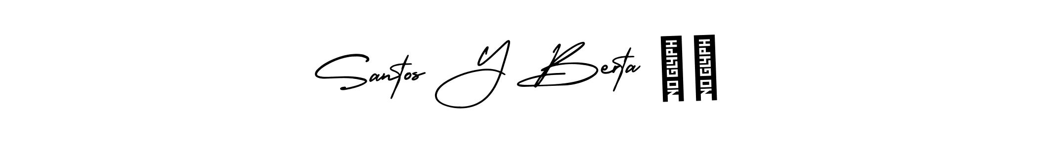 Design your own signature with our free online signature maker. With this signature software, you can create a handwritten (AmerikaSignatureDemo-Regular) signature for name Santos Y Berta ❤️. Santos Y Berta ❤️ signature style 3 images and pictures png