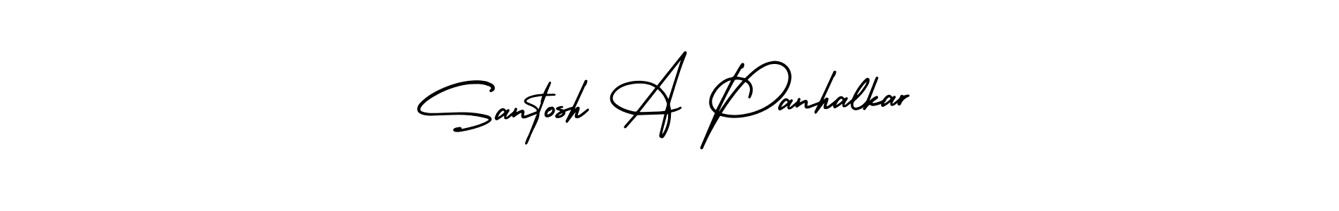 This is the best signature style for the Santosh A Panhalkar name. Also you like these signature font (AmerikaSignatureDemo-Regular). Mix name signature. Santosh A Panhalkar signature style 3 images and pictures png