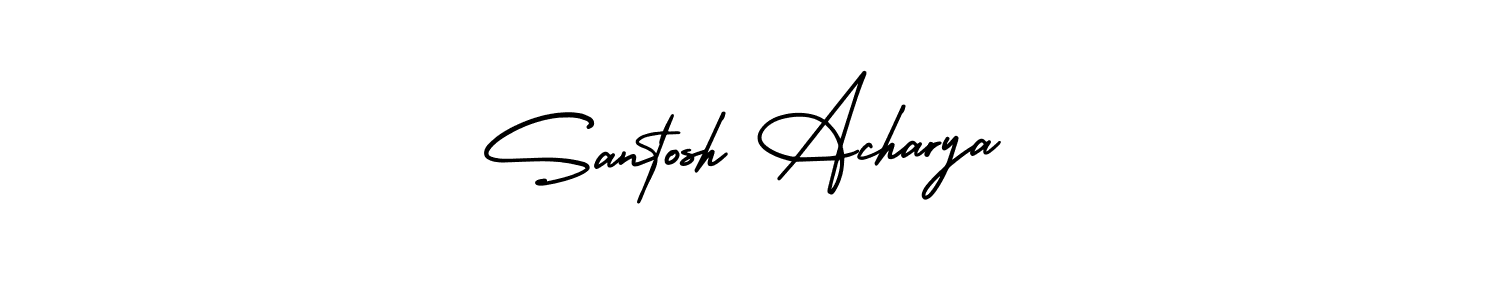 Use a signature maker to create a handwritten signature online. With this signature software, you can design (AmerikaSignatureDemo-Regular) your own signature for name Santosh Acharya. Santosh Acharya signature style 3 images and pictures png