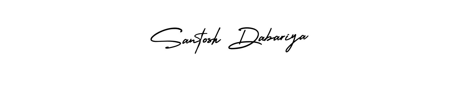 Use a signature maker to create a handwritten signature online. With this signature software, you can design (AmerikaSignatureDemo-Regular) your own signature for name Santosh Dabariya. Santosh Dabariya signature style 3 images and pictures png