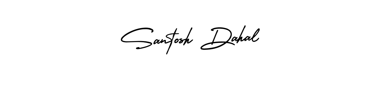 How to Draw Santosh Dahal signature style? AmerikaSignatureDemo-Regular is a latest design signature styles for name Santosh Dahal. Santosh Dahal signature style 3 images and pictures png