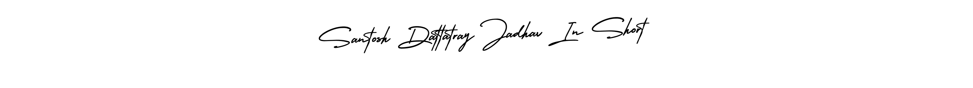 Use a signature maker to create a handwritten signature online. With this signature software, you can design (AmerikaSignatureDemo-Regular) your own signature for name Santosh Dattatray Jadhav In Short. Santosh Dattatray Jadhav In Short signature style 3 images and pictures png