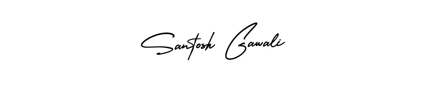 Make a short Santosh Gawali signature style. Manage your documents anywhere anytime using AmerikaSignatureDemo-Regular. Create and add eSignatures, submit forms, share and send files easily. Santosh Gawali signature style 3 images and pictures png
