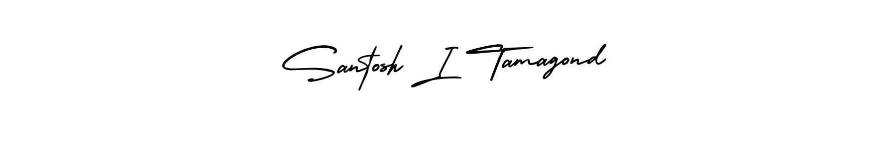 This is the best signature style for the Santosh I Tamagond name. Also you like these signature font (AmerikaSignatureDemo-Regular). Mix name signature. Santosh I Tamagond signature style 3 images and pictures png