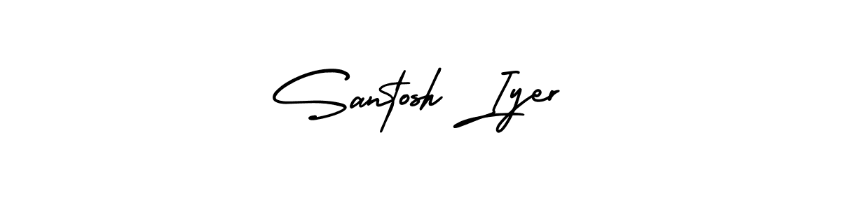 How to Draw Santosh Iyer signature style? AmerikaSignatureDemo-Regular is a latest design signature styles for name Santosh Iyer. Santosh Iyer signature style 3 images and pictures png