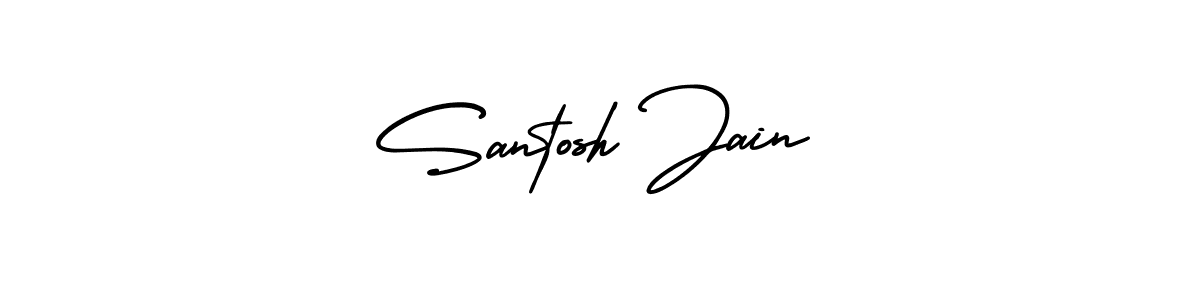 AmerikaSignatureDemo-Regular is a professional signature style that is perfect for those who want to add a touch of class to their signature. It is also a great choice for those who want to make their signature more unique. Get Santosh Jain name to fancy signature for free. Santosh Jain signature style 3 images and pictures png