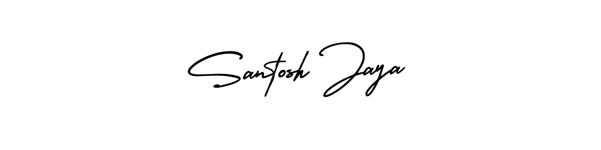 Use a signature maker to create a handwritten signature online. With this signature software, you can design (AmerikaSignatureDemo-Regular) your own signature for name Santosh Jaya. Santosh Jaya signature style 3 images and pictures png